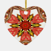 Doodle Floral Art Print Keramisch Ornament (Voorkant)