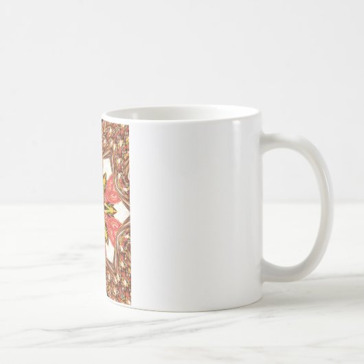 Doodle Floral Art Print Koffiemok (Rechts)