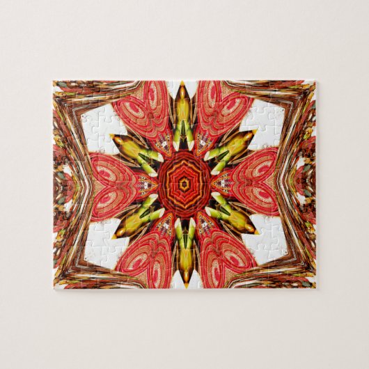 Doodle Floral Art Print Legpuzzel (Horizontaal)