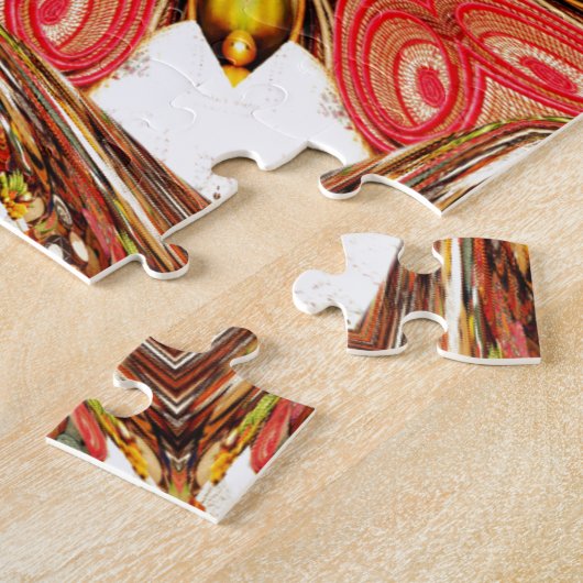 Doodle Floral Art Print Legpuzzel (Zijkant)