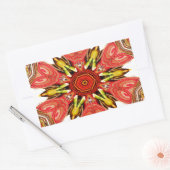 Doodle Floral Art Print Rechthoekige Sticker (Envelop)