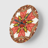 Doodle Floral Art Print Ronde Klok (Hoek)