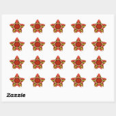Doodle Floral Art Print Ster Sticker (Vel)