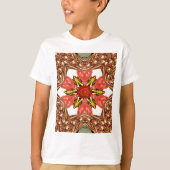 Doodle Floral Art Print T-shirt (Voorkant)