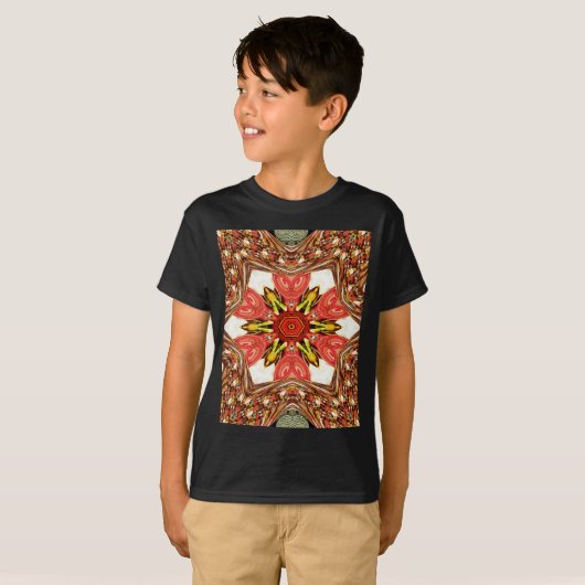 Doodle Floral Art Print T-shirt (Voorkant volledig)