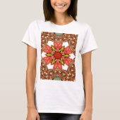 Doodle Floral Art Print T-shirt (Voorkant)