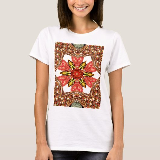 Doodle Floral Art Print T-shirt (Voorkant)