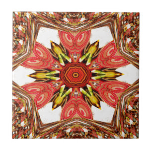 Doodle Floral Art Print Tegeltje