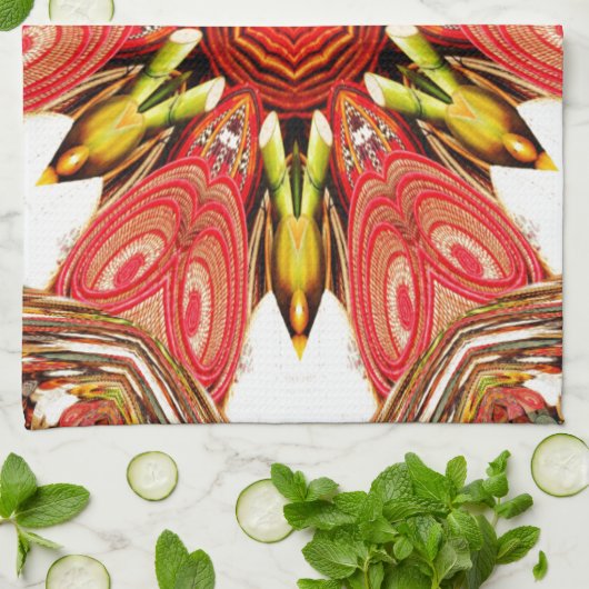 Doodle Floral Art Print Theedoek (Gevouwen)