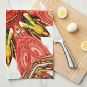 Doodle Floral Art Print Theedoek (Quarter Fold)