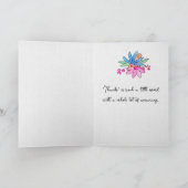 Doodle Floral Bouquet bedankt (Binnen)