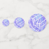 Doodle floral  paars volleybal confetti (Achterkanten)