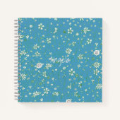 Doodle Flower L/Blue Notitieboek  (Voorkant)