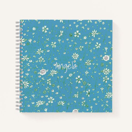 Doodle Flower L/Blue Notitieboek  (Voorkant)
