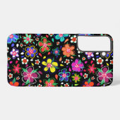 Doodle Flowers Bright en kleurrijk Samsung Galaxy Hoesje (Achterkant horizontaal)