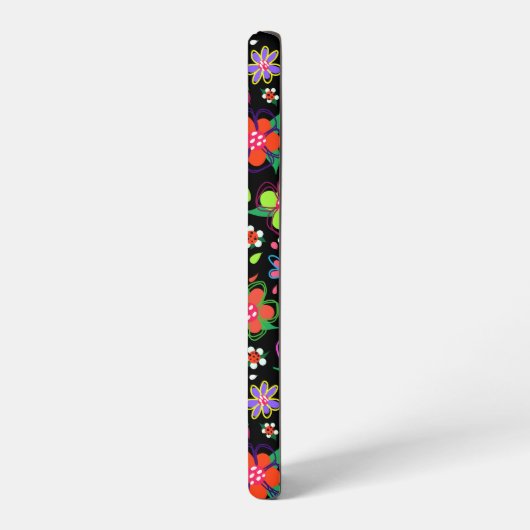 Doodle Flowers Bright en kleurrijk Samsung Galaxy Hoesje (Linkerkant)