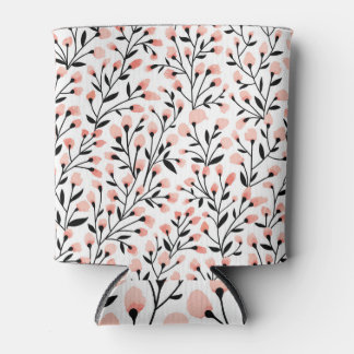 Doodle Flowers: Coral Bloemen Naadloos. Blikjeskoeler