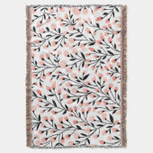 Doodle Flowers: Coral Bloemen Naadloos. Deken (Voorkant Verticaal)