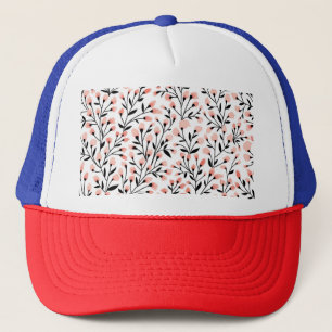 Doodle Flowers: Coral Bloemen Naadloos. Trucker Pet