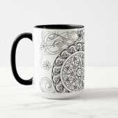 Doodle Flowers en Mandalas Mok (Links)