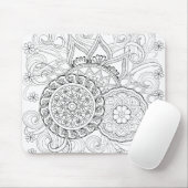 Doodle Flowers en Mandalas Muismat (Met muis)