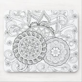 Doodle Flowers en Mandalas Muismat (Voorkant)