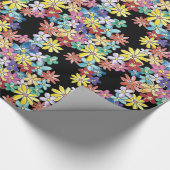 Doodle Flowers Wrapping Paper Cadeaupapier (Hoek)