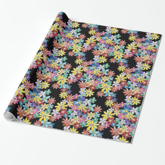 Doodle Flowers Wrapping Paper Cadeaupapier