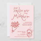 Doodle Fris van de Markt Bruidsfeestje Kaart (Voorkant)
