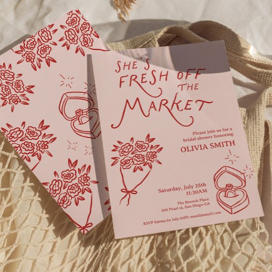 Doodle Fris van de Markt Bruidsfeestje Kaart