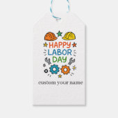 Doodle Fun Labor Day Cadeaulabel (Voorkant)