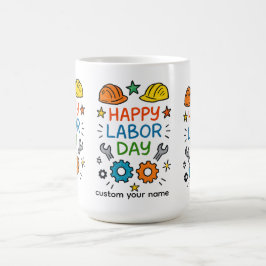 Doodle Fun Labor Day Koffiemok