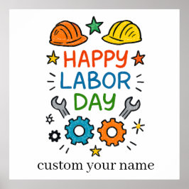 Doodle Fun Labor Day Poster