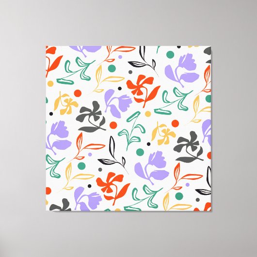 Doodle Garden Canvas Afdruk (Voorkant)