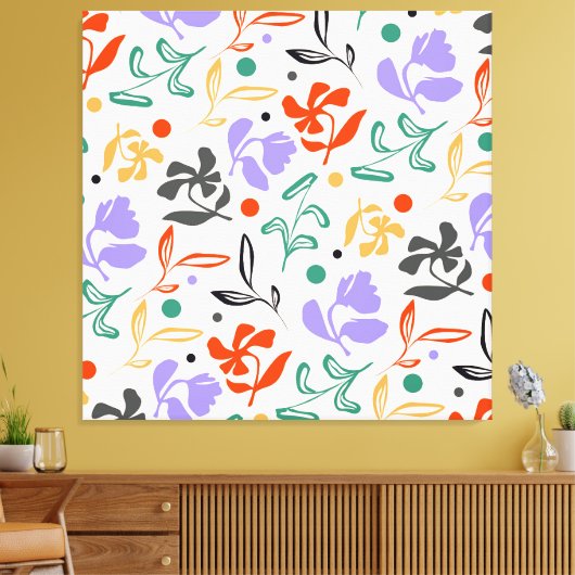 Doodle Garden Canvas Afdruk (Insitu (Woonkamer))