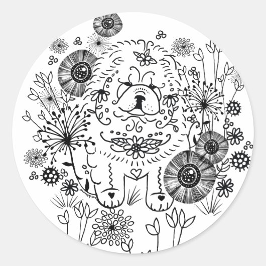 DOODLE GARDEN Chow stickers (Voorkant)