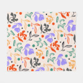 Doodle Garden Fleece Deken (Voorkant (Horizontaal))