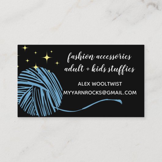 Doodle garen breitter breitting crochet homespun visitekaartje (Achterkant)