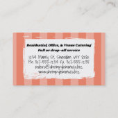 Doodle garnaal zeevruchten visitekaartje voor het  (Achterkant)