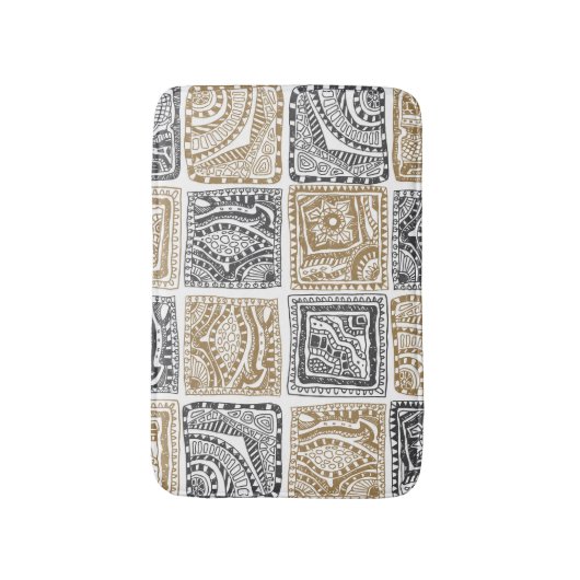 Doodle geometrisch,  abstract patroon. badmat (Voorkant Verticaal)