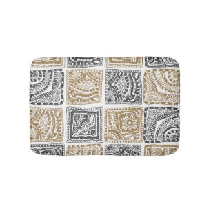 Doodle geometrisch,  abstract patroon. badmat