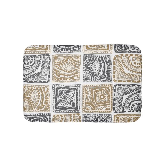 Doodle geometrisch,  abstract patroon. badmat (Voorkant)