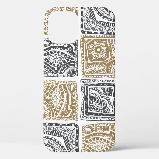 Doodle geometrisch, abstract patroon. Case-Mate iPhone case (Achterkant)