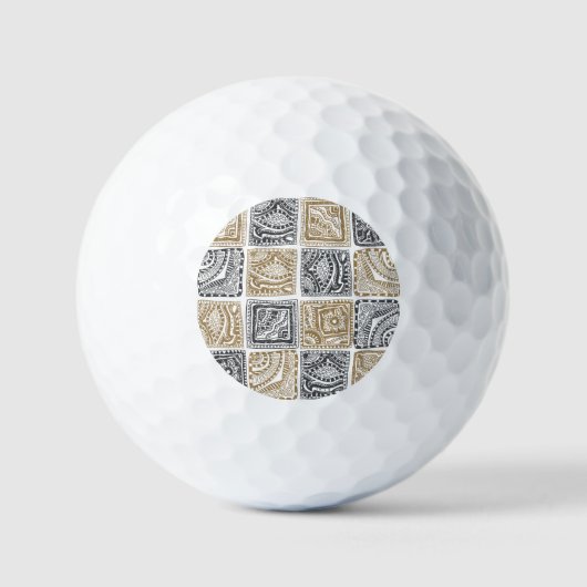 Doodle geometrisch, abstract patroon. golfballen (Voorkant)