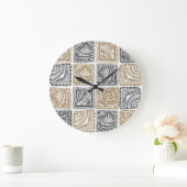 Doodle geometrisch,  abstract patroon. grote klok (Huis)