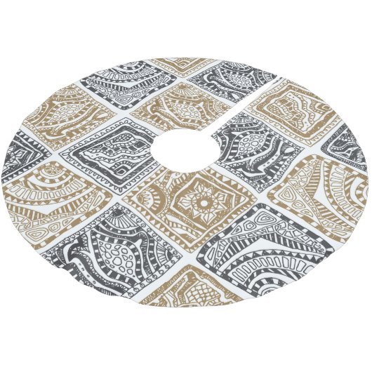 Doodle geometrisch,  abstract patroon. kerstboom rok (Gekanteld)