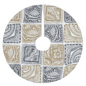 Doodle geometrisch,  abstract patroon. kerstboom rok (Voorkant)