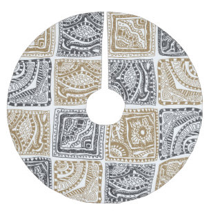 Doodle geometrisch, abstract patroon. kerstboom rok