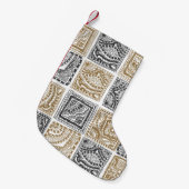 Doodle geometrisch, abstract patroon. kleine kerstsok (Voorkant (Hangend))