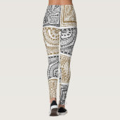 Doodle geometrisch, abstract patroon. leggings (Achterkant)